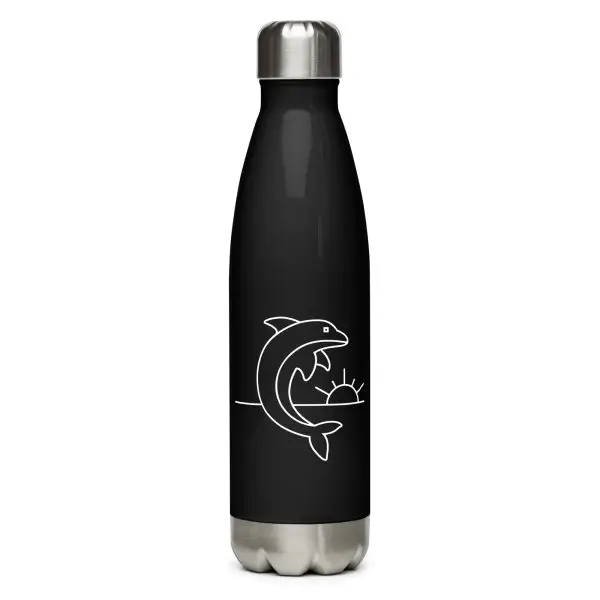 dolphin nature guide stainless steel water bottle