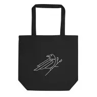 raven nature guide tote bag