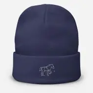 horse nature guide embroidered beanie